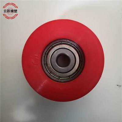 廠家定做 聚氨酯pu包膠輪 硬度90度 聚氨酯滾輪包膠 軸承包聚氨酯 *